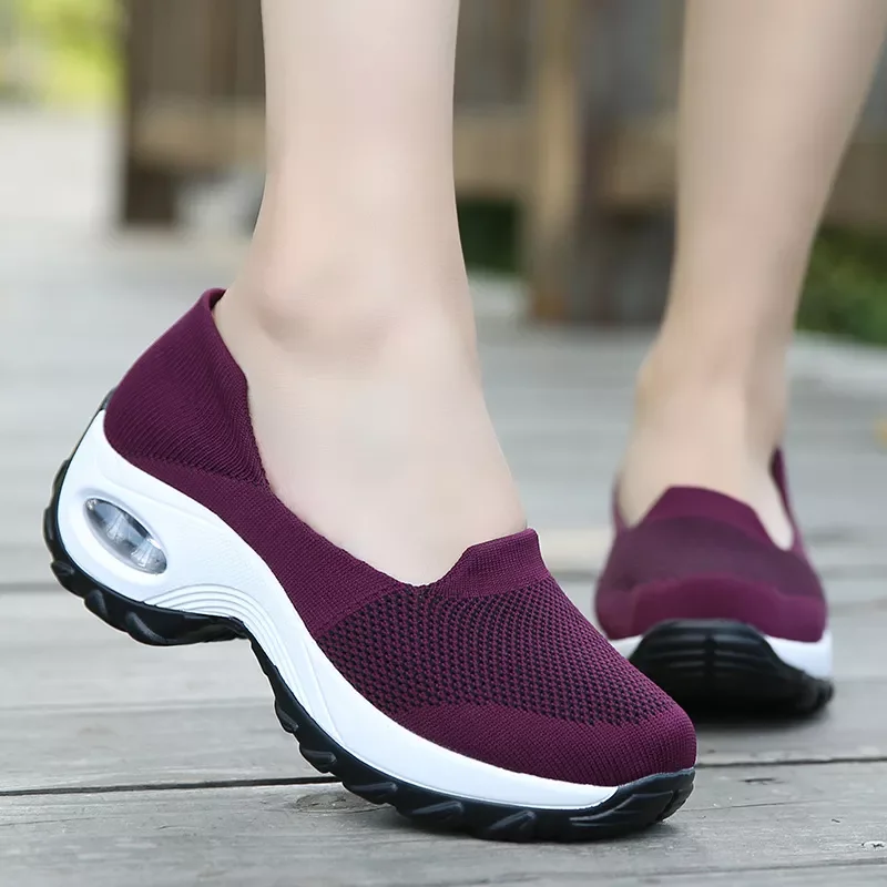 

New2022 size breathable mesh summer shoes women sneakers classics slip-on casual sneakers women wedges shoes zapatillas mujer