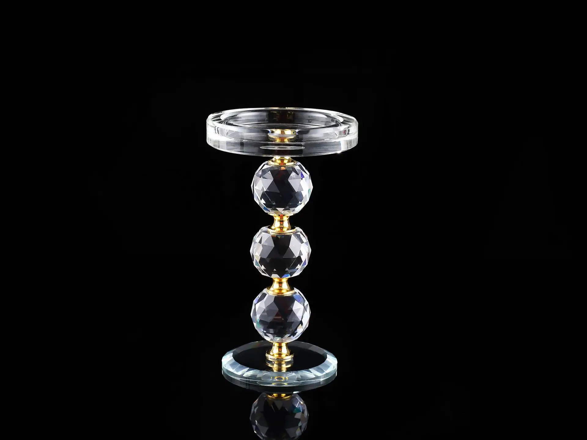 

Hot Selling Single Head European Romantic Crystal Candlestick Ornaments Hotel Decorative Candlestick Creative Crafts
