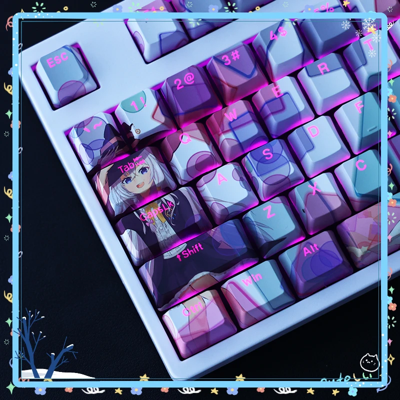 108 клавиш/набор процесс путешествия Elaina стиль PBT Keycaps для Cherry Mx Переключатель