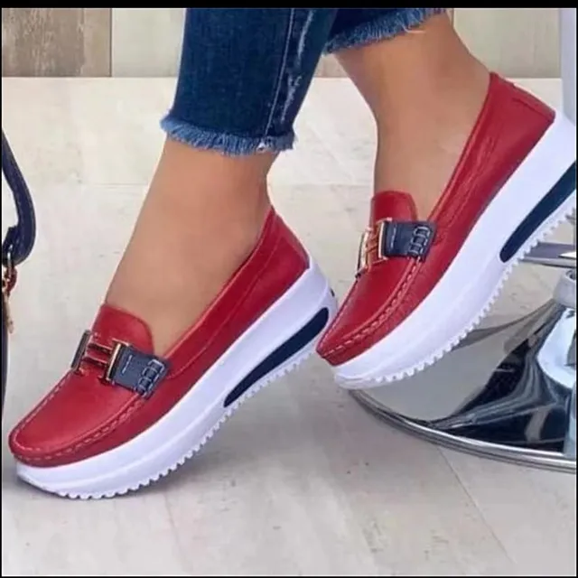 2022 Spring New Thick-soled Comfortable Women's Sneakers Luxury Loafers Designer Women's Shoes Fashion Lace-up White Shoes Women 4
