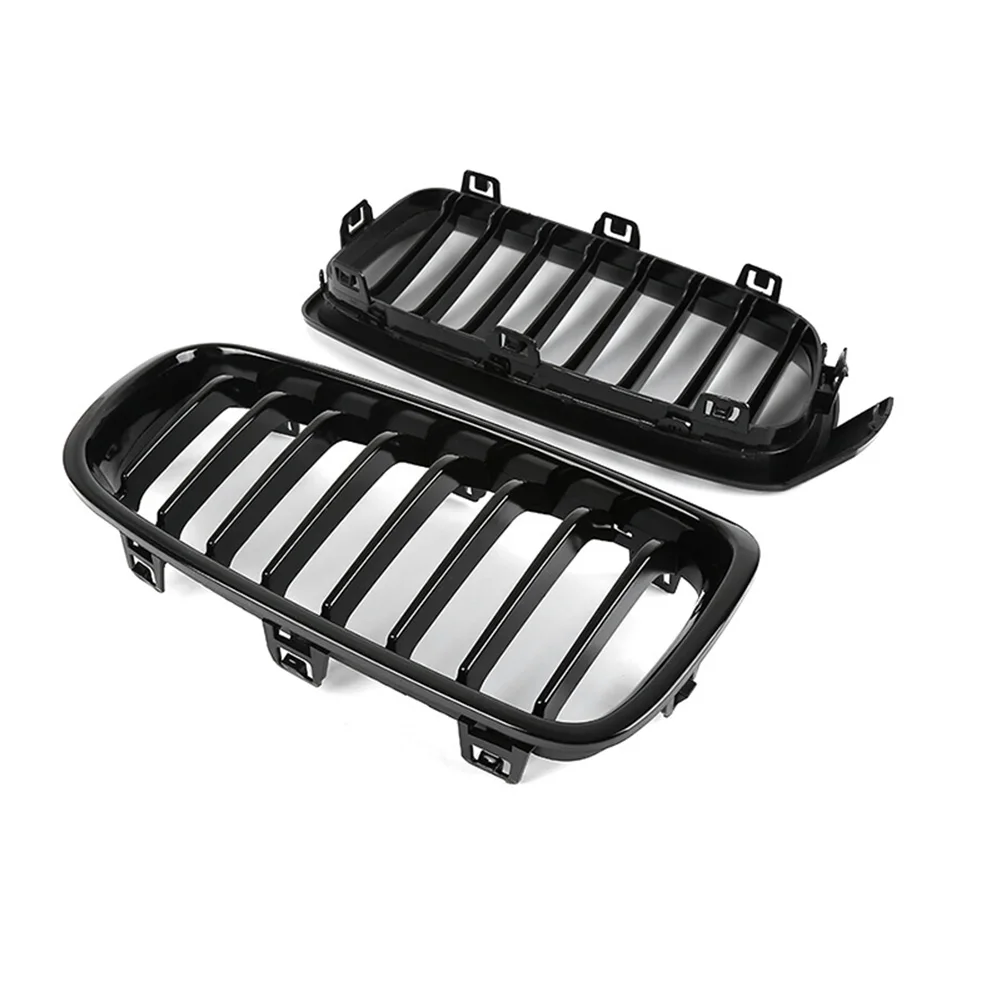 2x автомобильный передний бампер защитная решетка глянцевый черный ABS для BMW F30 F31 3