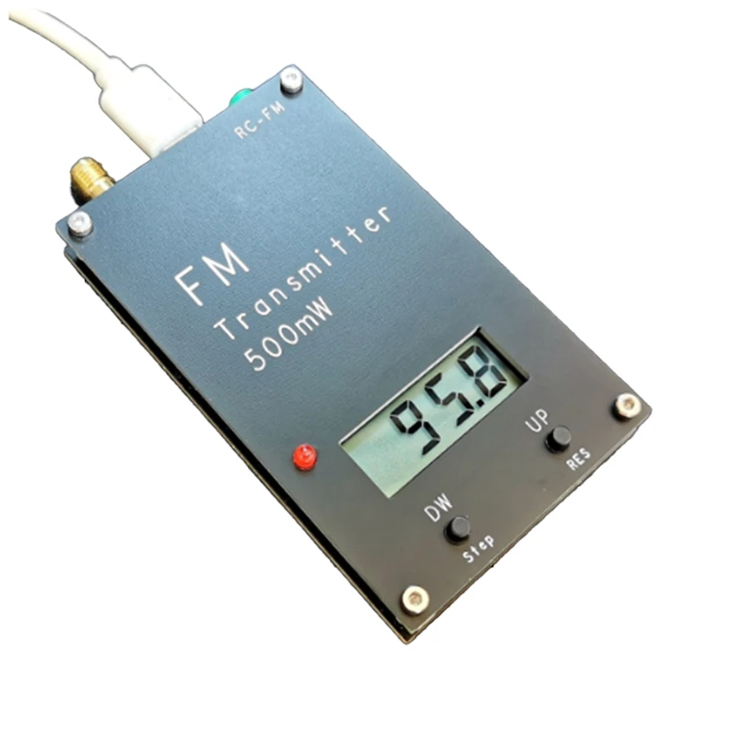 

2000M 0.5W FM Transmitter Stereo Digital LED Display Frequency 88M-108Mhz For Campus Radio DSP Radio Broadcast