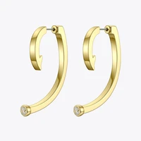 enfashion punk geometric curve stud earrings for women three dimensional crystal earings fashion jewelry pendientes ec191036