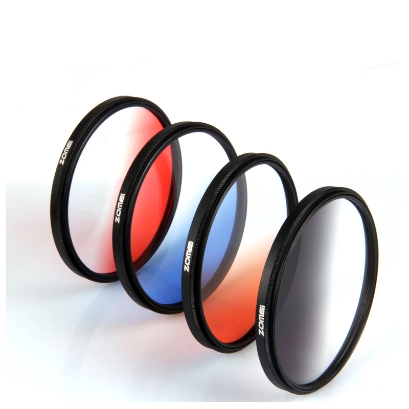 

Фильтр для камеры DSLR Zomei, ультратонкий цветной фильтр с рамкой GND, серый красный оранжевый 49 55 58 62 67 72 77 82 мм