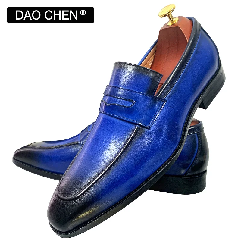 DAOCHEN LUXURY MEN'S LOAFERS MAN SHOE FASHION STYLE ORIGINAL MENS DRESS SHOES HIGH QUALITY GENUINE LEATHER CASUAL SHOES FOR MEN