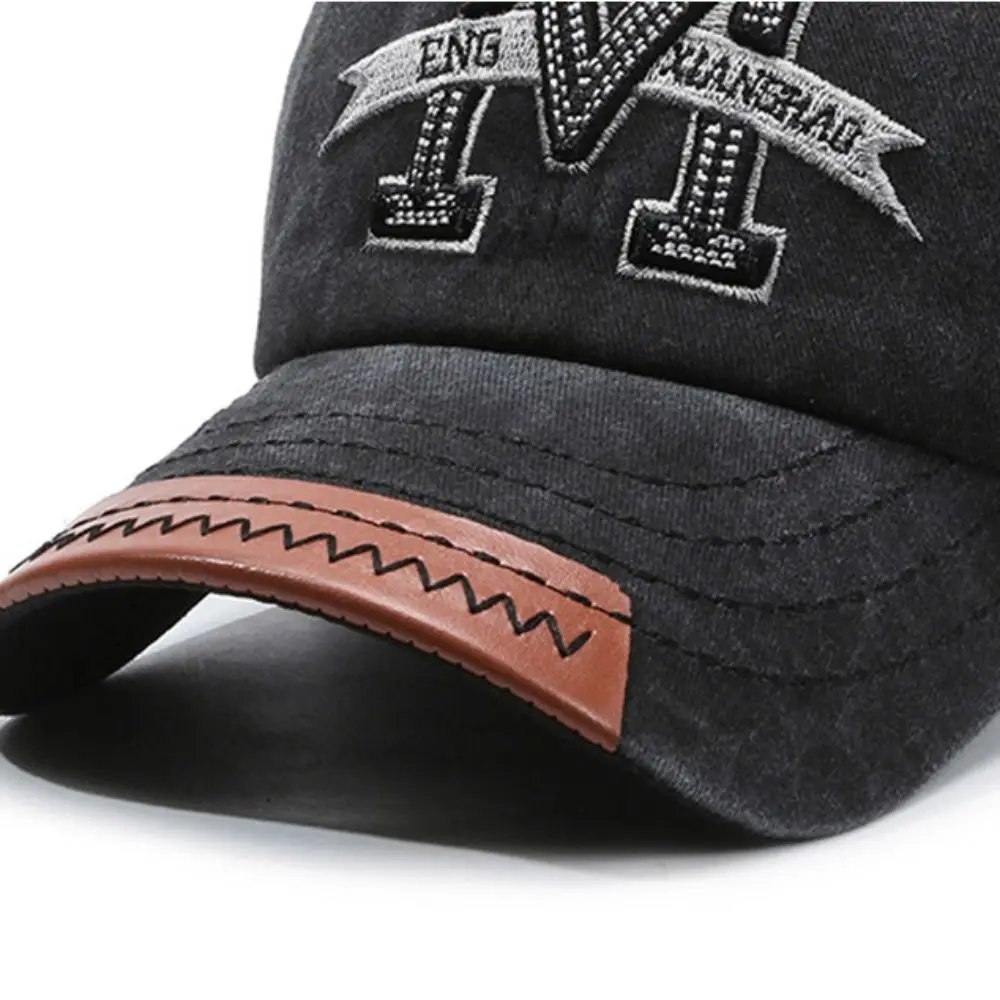 Бейсболка из потертого денима с буквами винтажная мужская бейсболка Snapback 3D