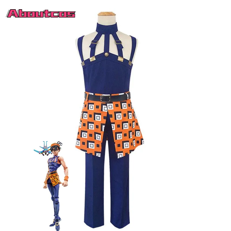 

Anime JOJO Bizarre Adventure Cosplay Costume Ghirga Narancia Uniforms Men Women Cosplay Outfit Halloween Carnival Party Costumes