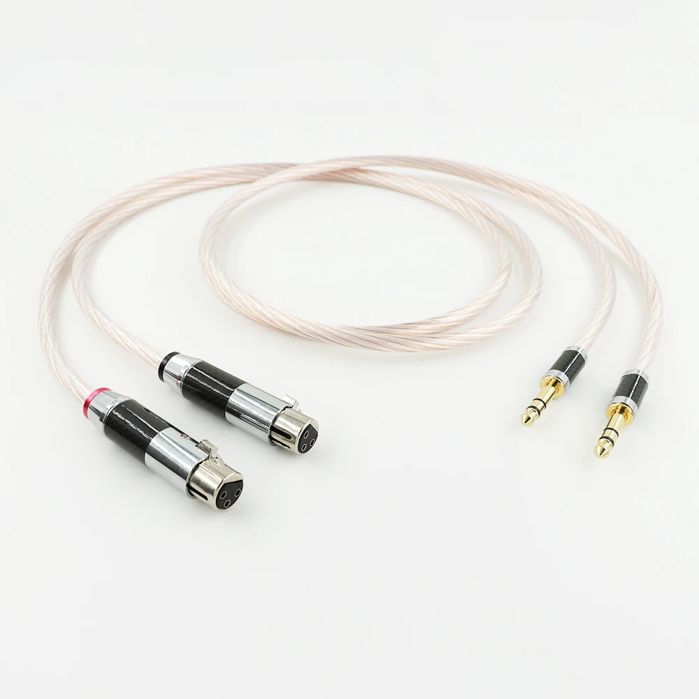 OCC и серебристый смешанный Hi-Fi двойной TRS 6 35 мм на 3-контактный балансный кабель XLR