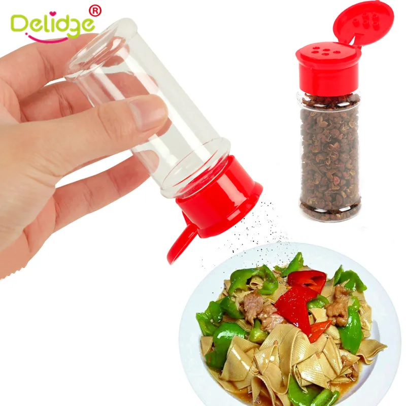 

Plastic Spice Salt Pepper Shakers Seasoning Jar Herbs And Spices Container Barbecue BBQ Condiment Storage Pepper Sprayer Bottle