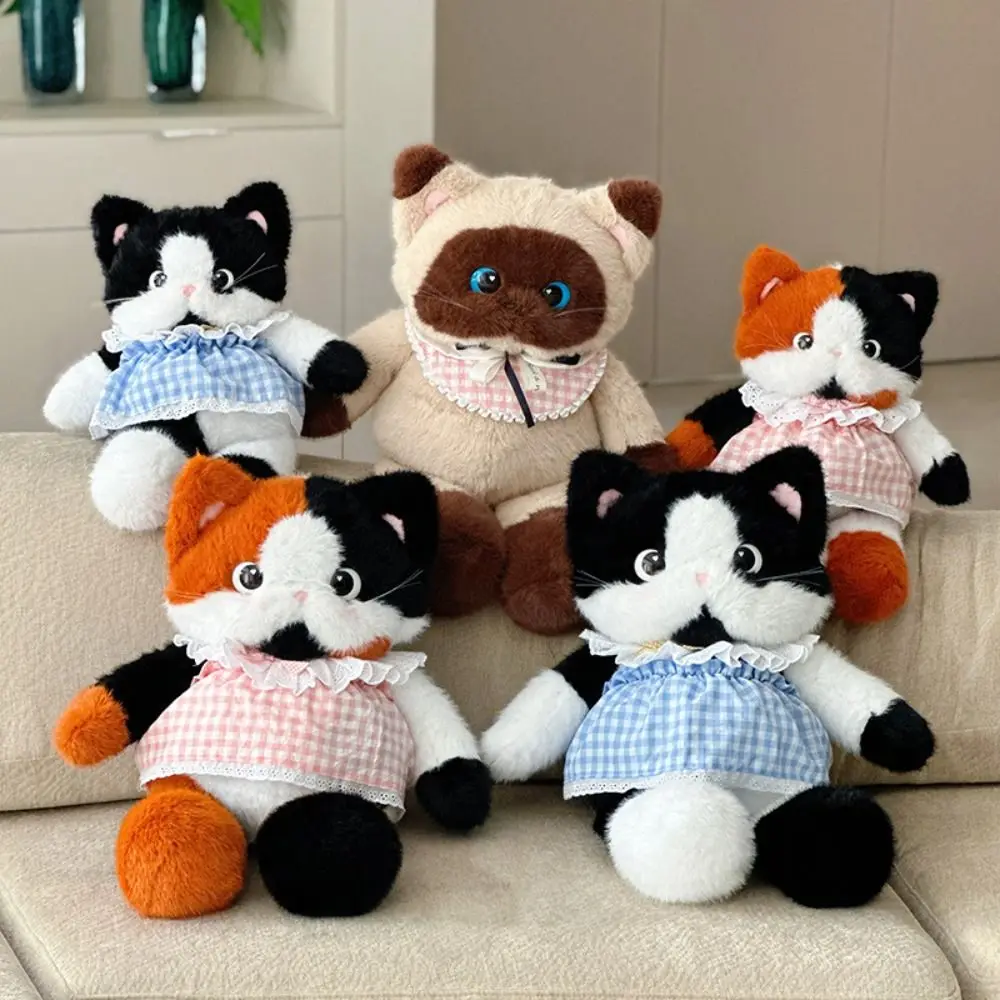 Calico Cat Coffee Плюшевый рюкзак Корова Кот Мультфильм Сиамский кот Плюшевая сумка