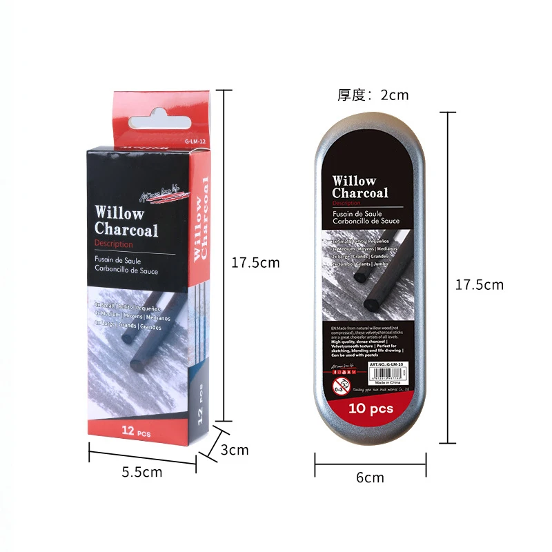 Угольная полоса ивы 10 карбоновый стержень для эскизов угольный инструмент