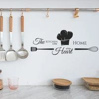 ins english slogan kitchen wallpaper modern simple kitchen restaurant chef cap creative decoration wall stickers self adhesive