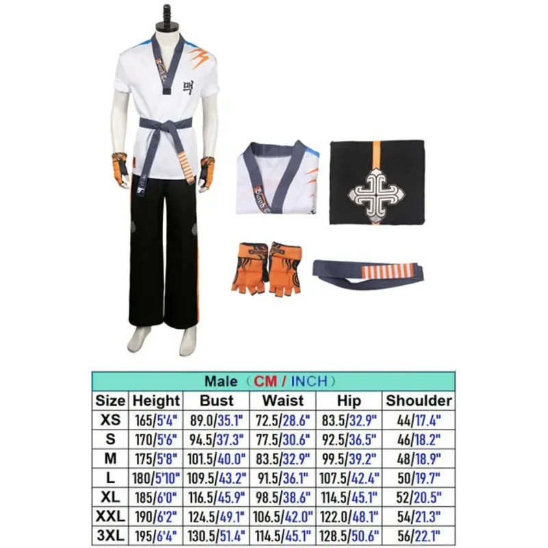 Аниме игра MotoGP 8 Hwoarang косплей фэнтезийный костюм маскировка для взрослых мужчин」