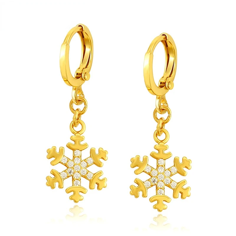 

18k Gold 18 K Woman Snow Inlaid Zirconium Earring for Women Luxury Wedding Party Fine Jewelry Water Drop Pendants Gifts