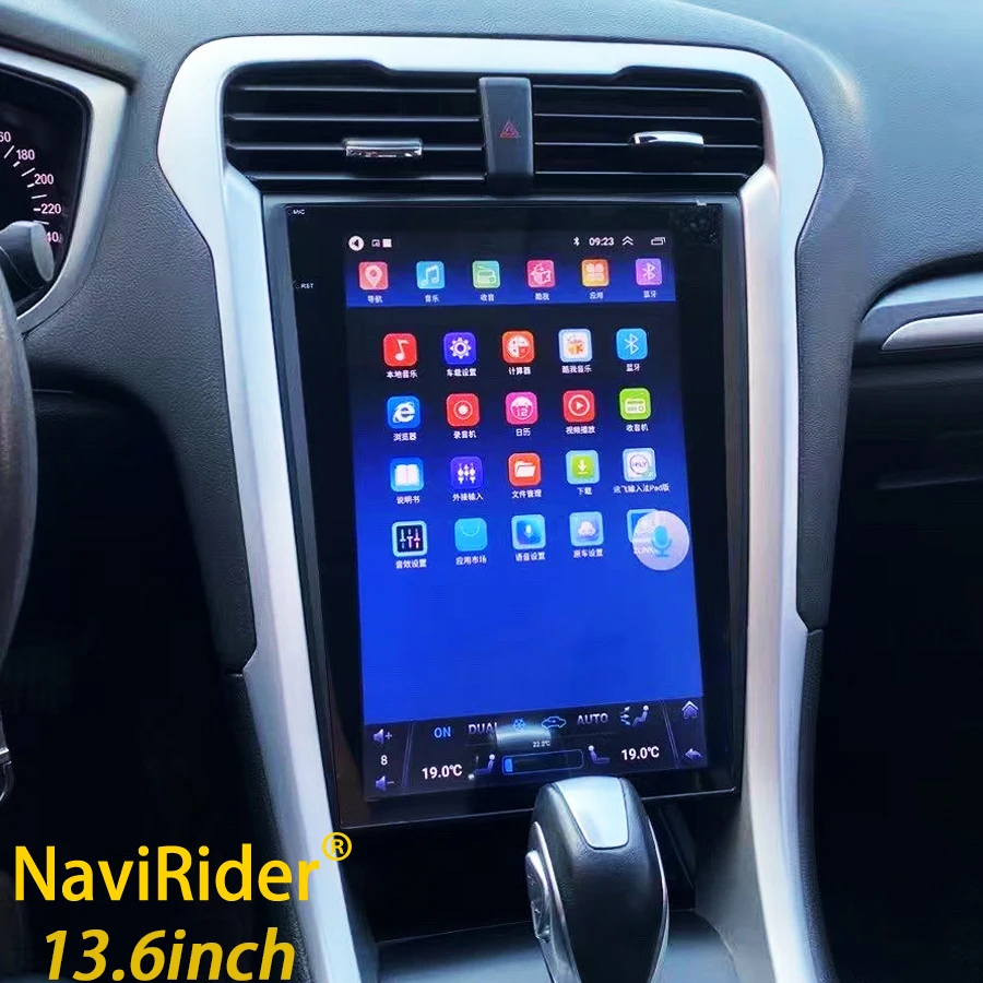 

13,6-дюймовый Android 14 CarPlay Tesla-экран для Ford Mondeo Fusion 2014-2019, автомобильный радиоприемник, мультимедийный стерео видеоплеер, головное устройство с GPS