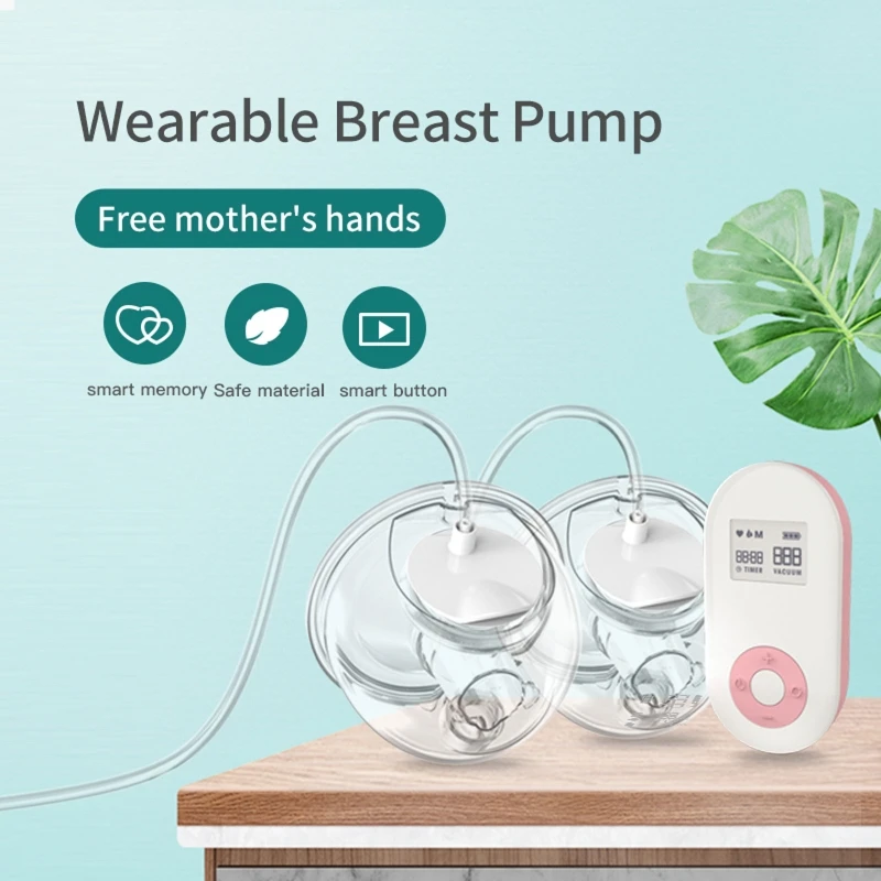 

2023 New Electric Breast Pump Double Silent Wearable Automatic Milker USB Rechargable Hands-Free Portable Milk Extractor Baby