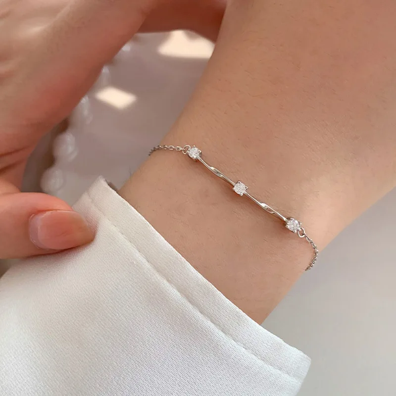 

Женский браслет из серебра 925 пробы, с цирконом