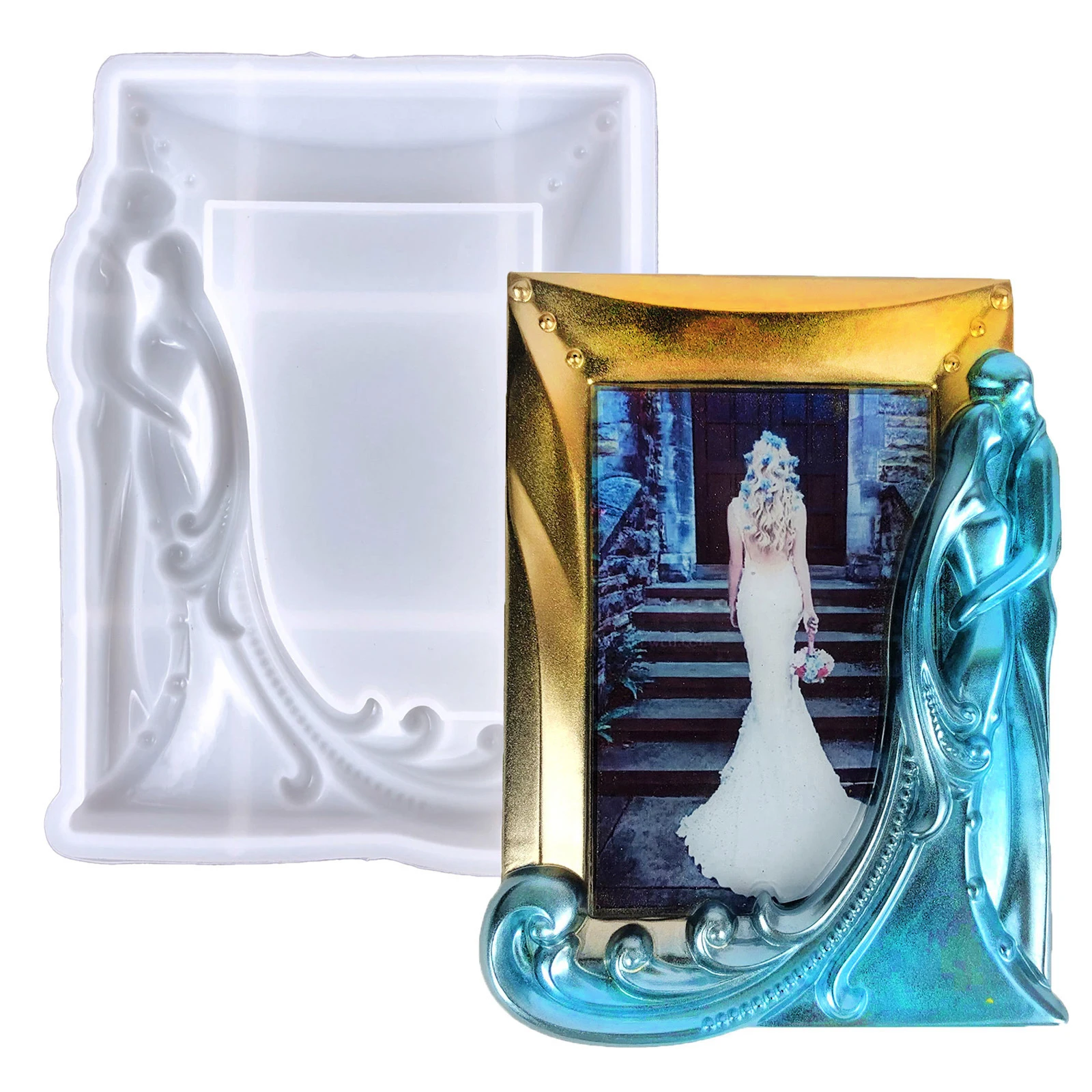 Сделай сам Свадебная фоторамка Декор искусственные крылья лебедя силиконовая