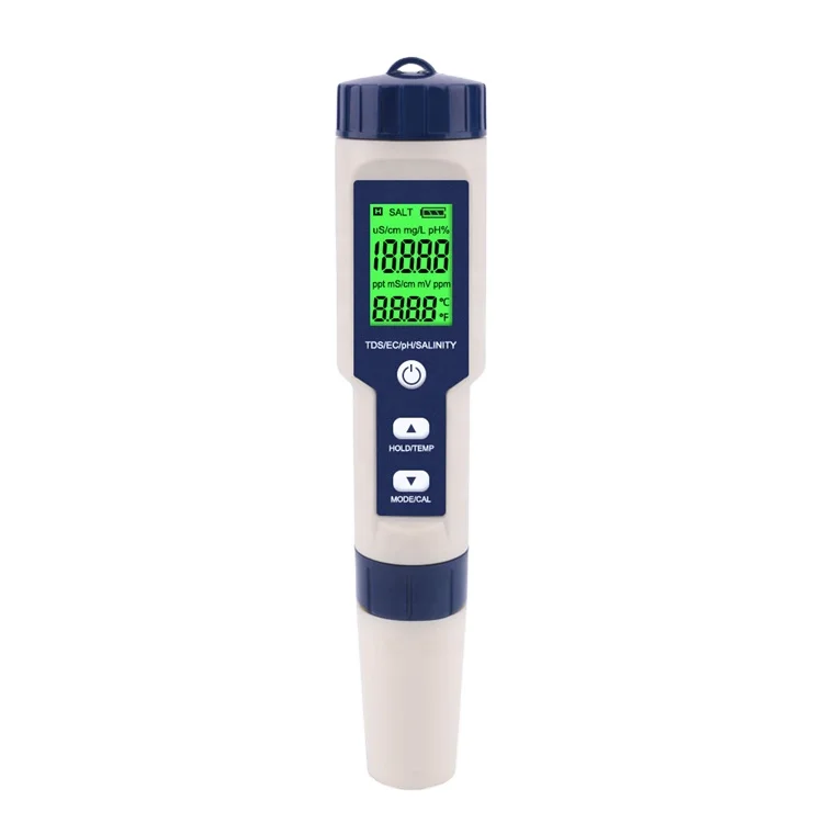 

Wholesales 5 in 1 TDS/EC/PH/Salinity/TEMP Water Quality Tester