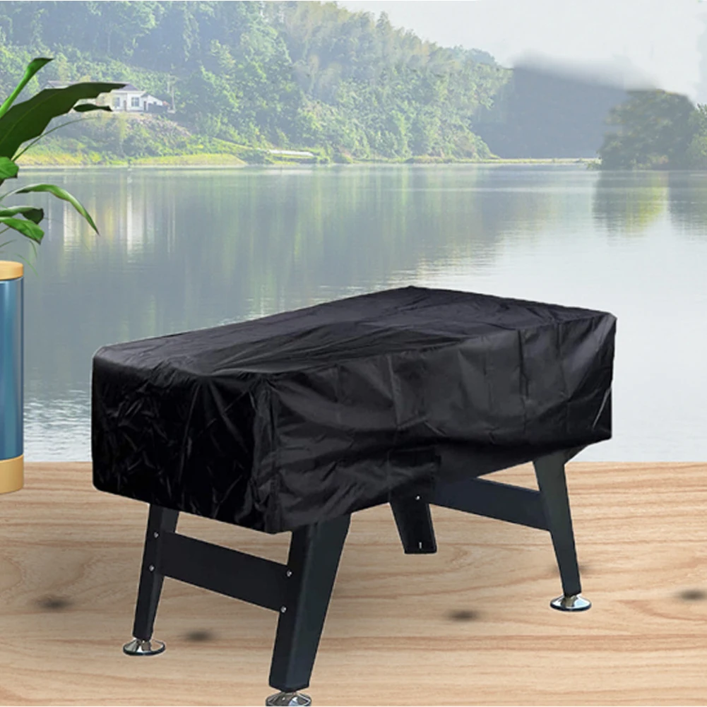 

Table Football Cover Outdoor 420D Black Waterproof Dustproof Rectangular Courtyard Coffee Chair Football Cover High Elasticity