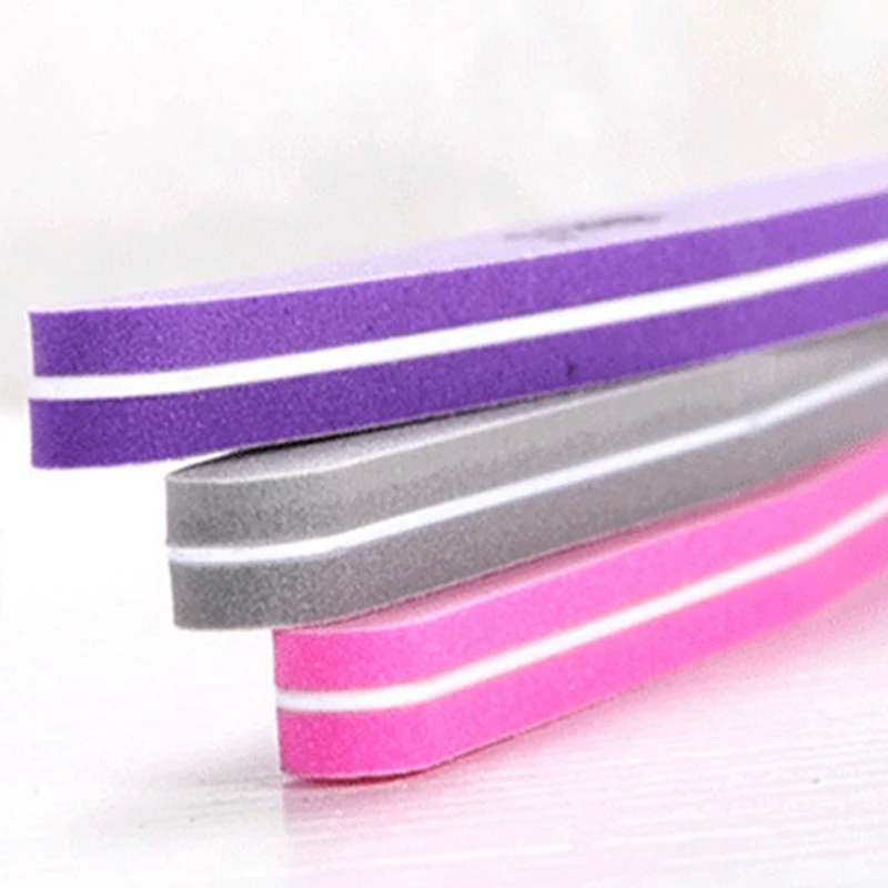 Разноцветные пилки для ногтей губка Алмазный буфер пилка моющаяся лаймовая Unghie