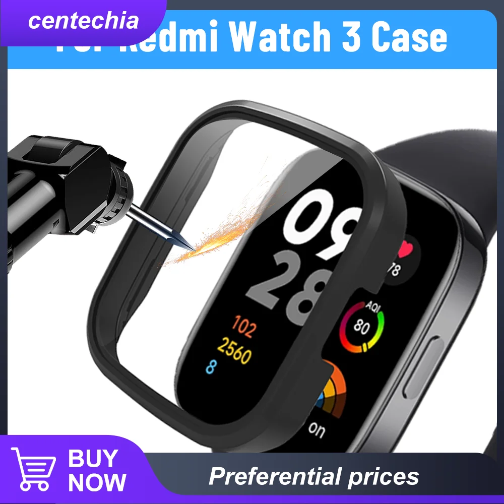 

Anti Knock Watch 3 Screen Bumper Frame Shockproof Protective Shell Anti-fall Case Protective Shell For Redmi Watch Flexible