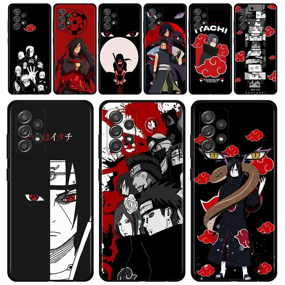 

Phone Case For Samsung Galaxy A12 A52 A51 A71 A22 A32 A51 A52 A02s A71 A72 5G Cover Silicon Bumper Naruto Akatsuki Kakashi Comic