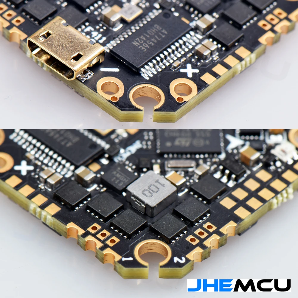 JHEMCU GHF411AIO-BMI 40A F411 Контроллер полета BLHELIS 4 в 1 ESC 2-6S 25.5X25.5mm для радиоуправляемых FPV