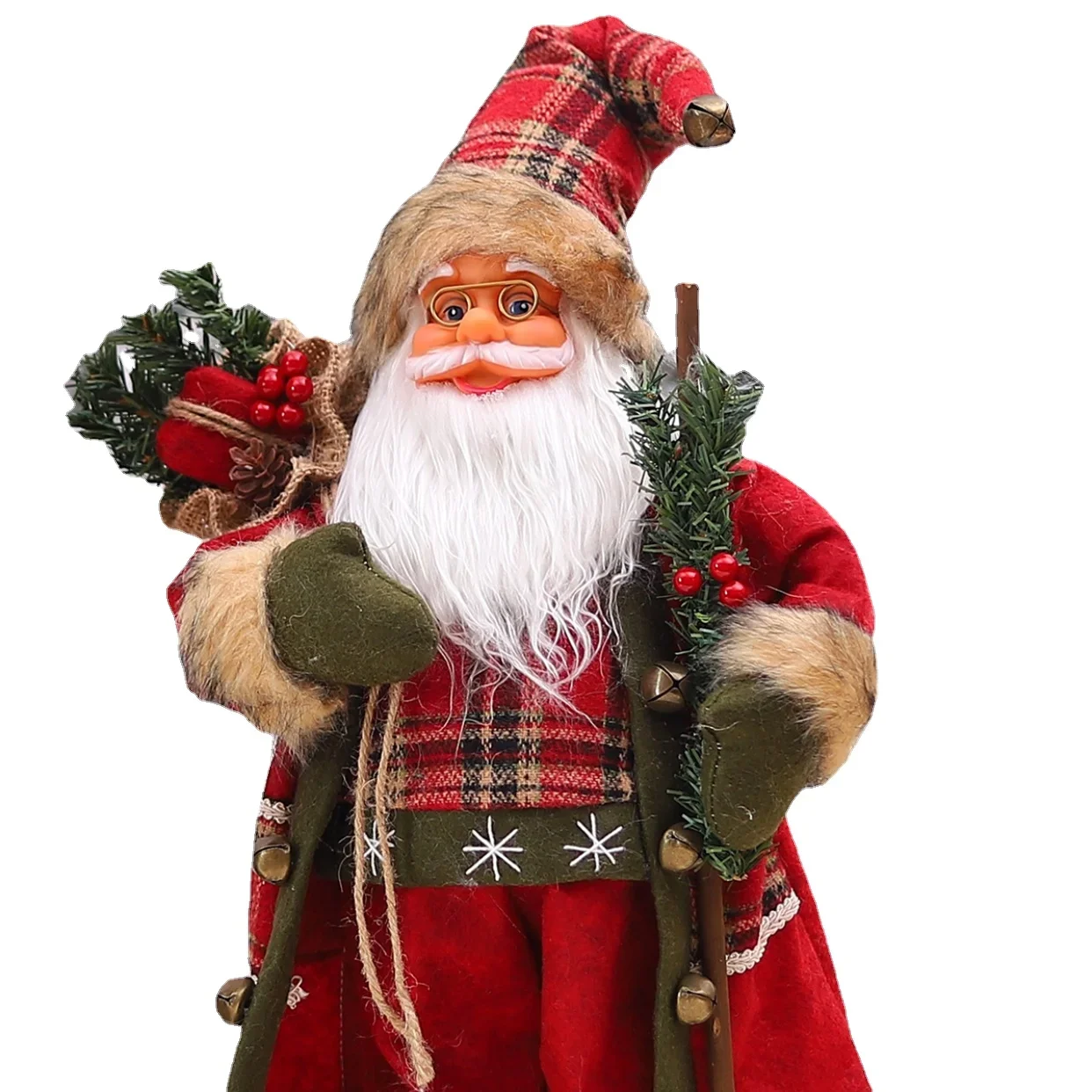 

2024 New Year Big Santa Claus Doll Children Xmas Gift Christmas Hat Decorations for Home Wedding Party Supplies Ornaments