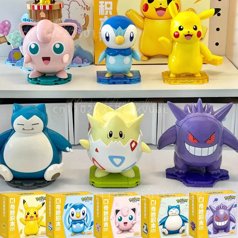 Фото Строительные блоки Keeppley Pokémon Jigglypuff Gengar Pikachu, модель детской фигурки, сборные игрушки, мужские и женские подарки №4