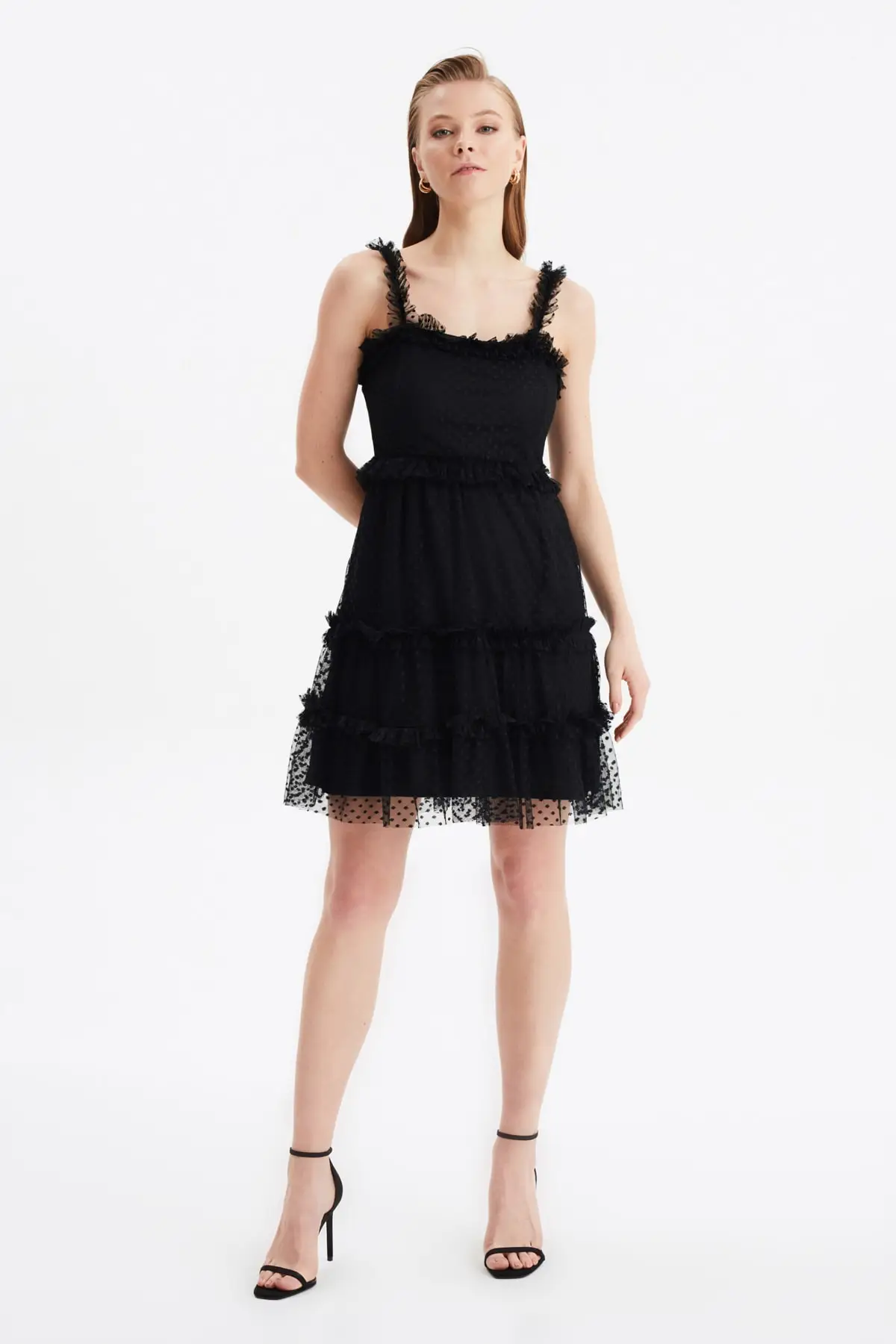 

Trendyol Frilly Polka Dot Tulle Dress TPRSS21EL3691