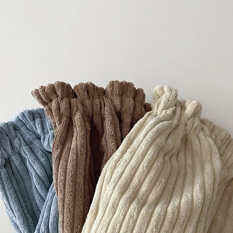 Осенне-зимние детские штаны однотонные для мальчиков модные вельветовые