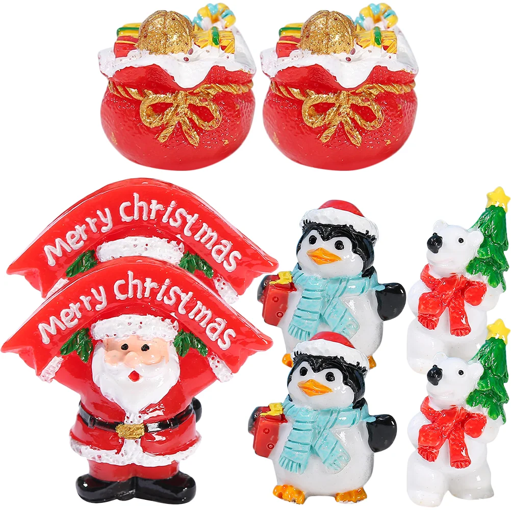 

Christmasfigurines Miniature Decor Mini Miniatures Decorations Micro Resin Ornamenthouse Figure Snow Accessories Landscape