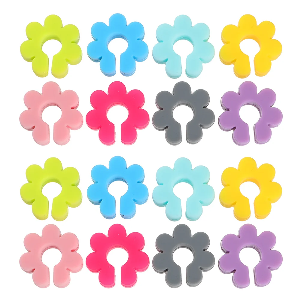 

Glassmarkers Charms Drink Identifiers Cup Champagne Silicone Identifierflower Tags Charm Party Cocktail Glasses Rings Flute