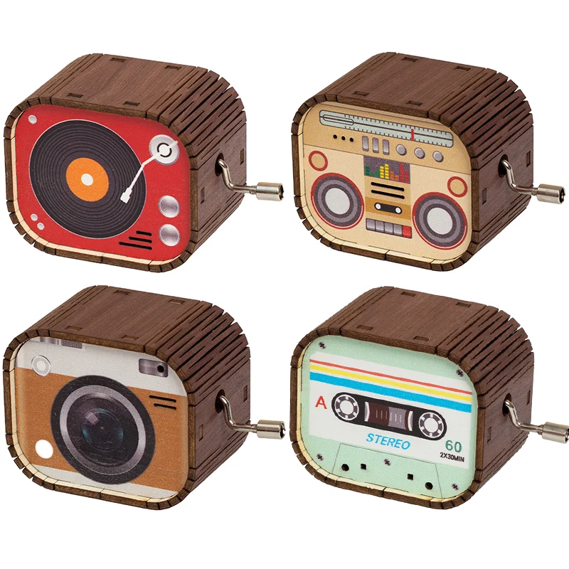 Деревянная музыкальная шкатулка с ручным управлением и высококачественным