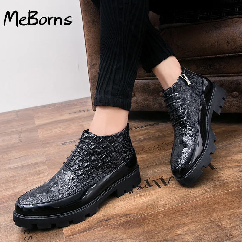 

Классические мужские ботинки ручной работы, высококачественные кожаные мужские классические ботинки на шнуровке, модные уличные осенние м...