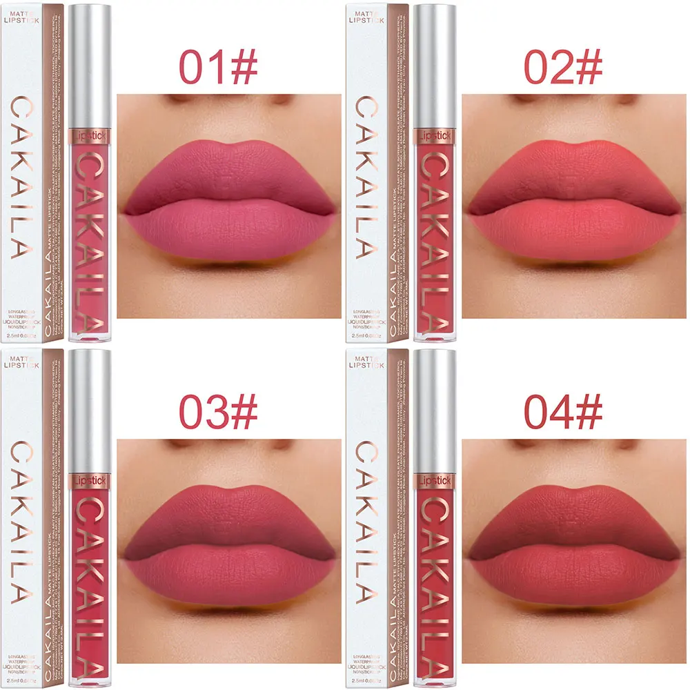 18 Colors Matte Lipgloss Wholesale Cheap Liquid Lipstick Makeup Lip Color Batom Long Lasting Sexy Red Pink Nude Lip Gloss Bulk