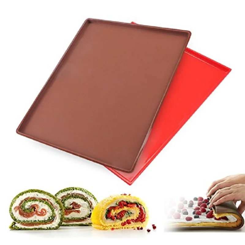 

Non-Stick Silicone Baking Mat Pad Swiss Roll Sheet Rolling Cake Cookie Macaron Bakeware Tools Kitchen Accessories