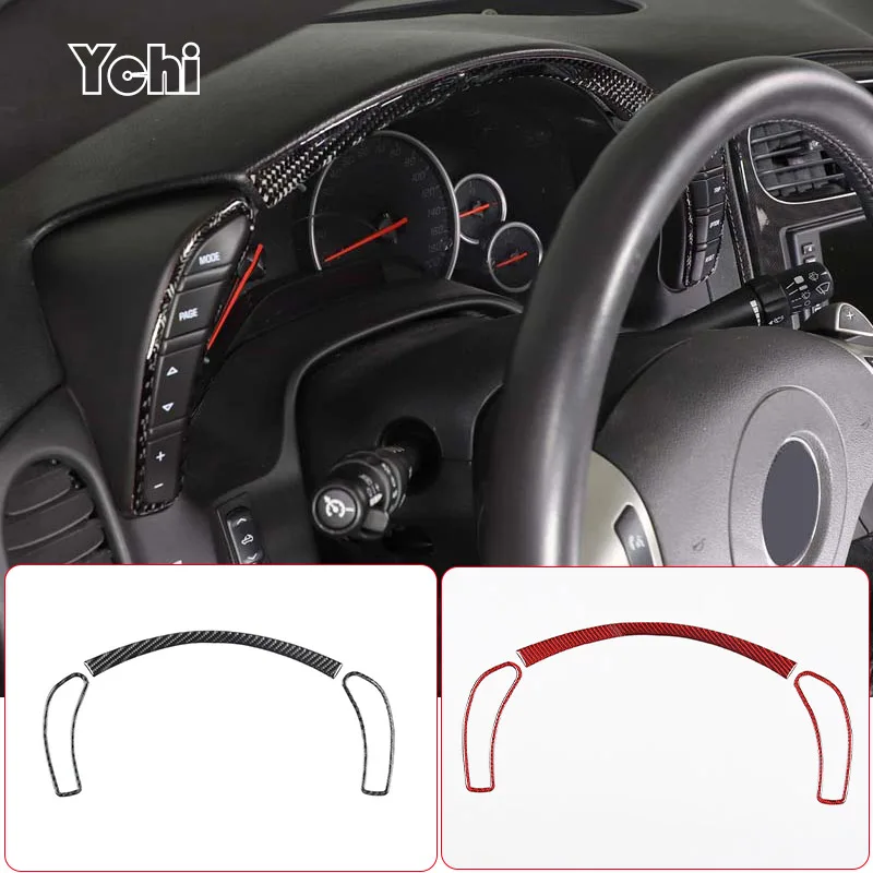 

For Chevrolet Corvette C6 2005-2013 Soft Carbon Fiber Car Dashboard Speedometer Cover Trim Sticker Car Accessories Interior