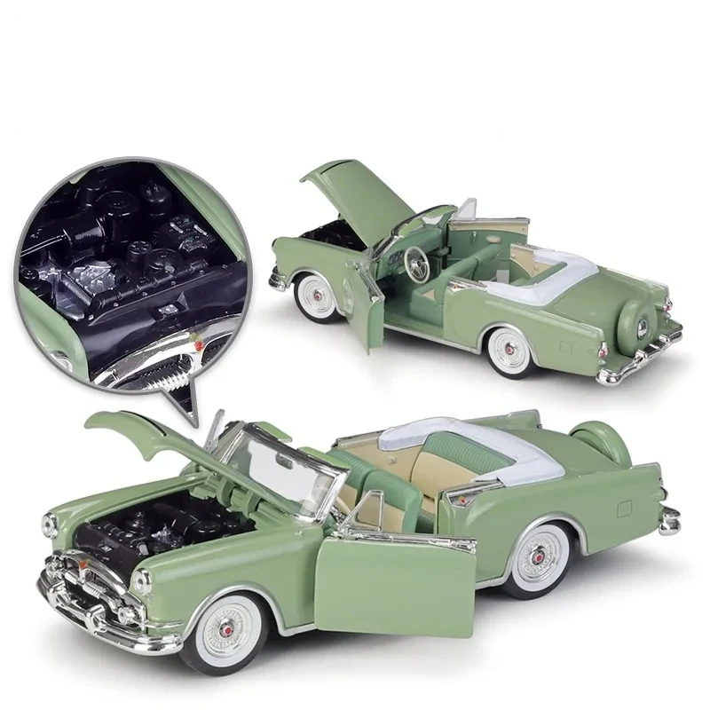 WELLY 1:28 1953 Packard Caribbean Alloy Classic Car Model Diecast Metal Toy Sports Car Model Simulation Collection Gifts Toys images - 6