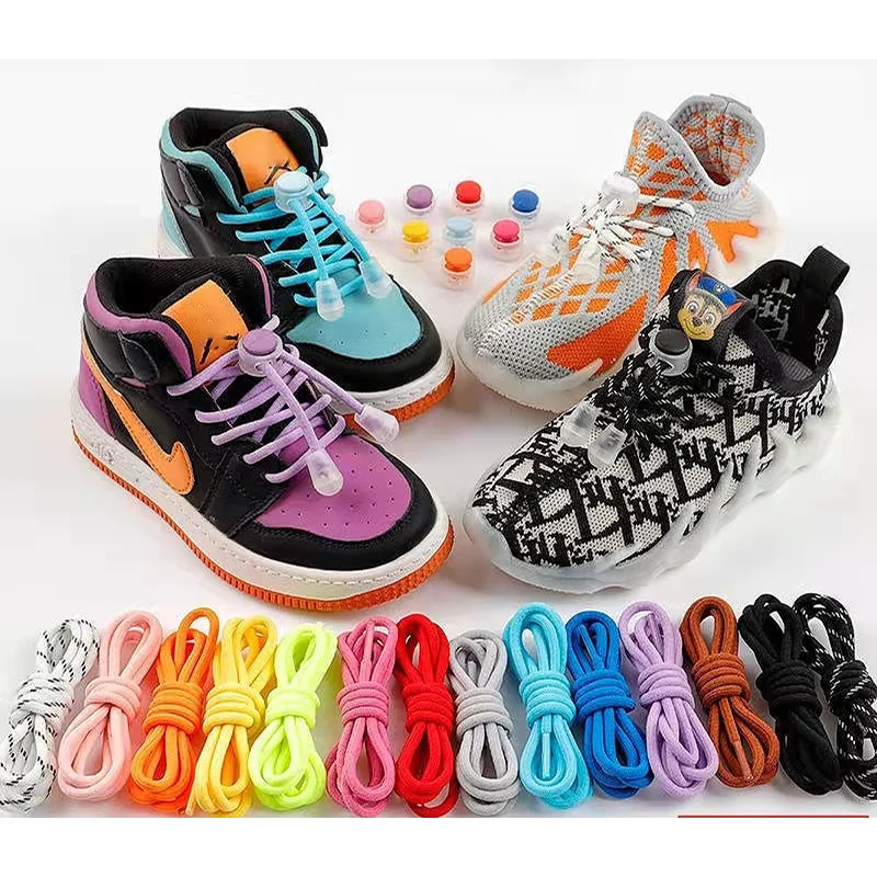 New Sneaker ShoeLaces Elastic No Tie Shoe Laces Stretching Lock Kids Adult Lazy Laces Quick Shoelace Shoestrings