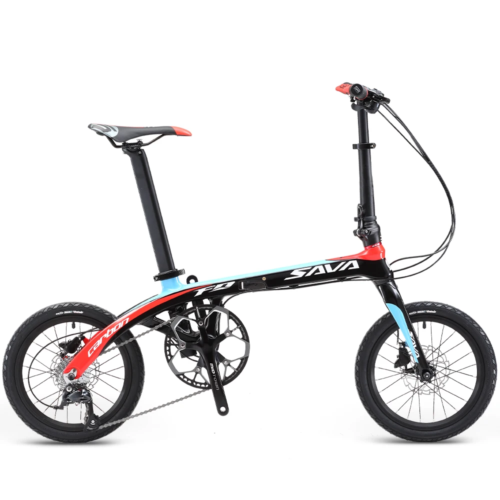 

SAVA Z2 carbon fiber folding bike light 16-inch wheel 9-speed adult unisex folding bike with Shimano matching outdoor