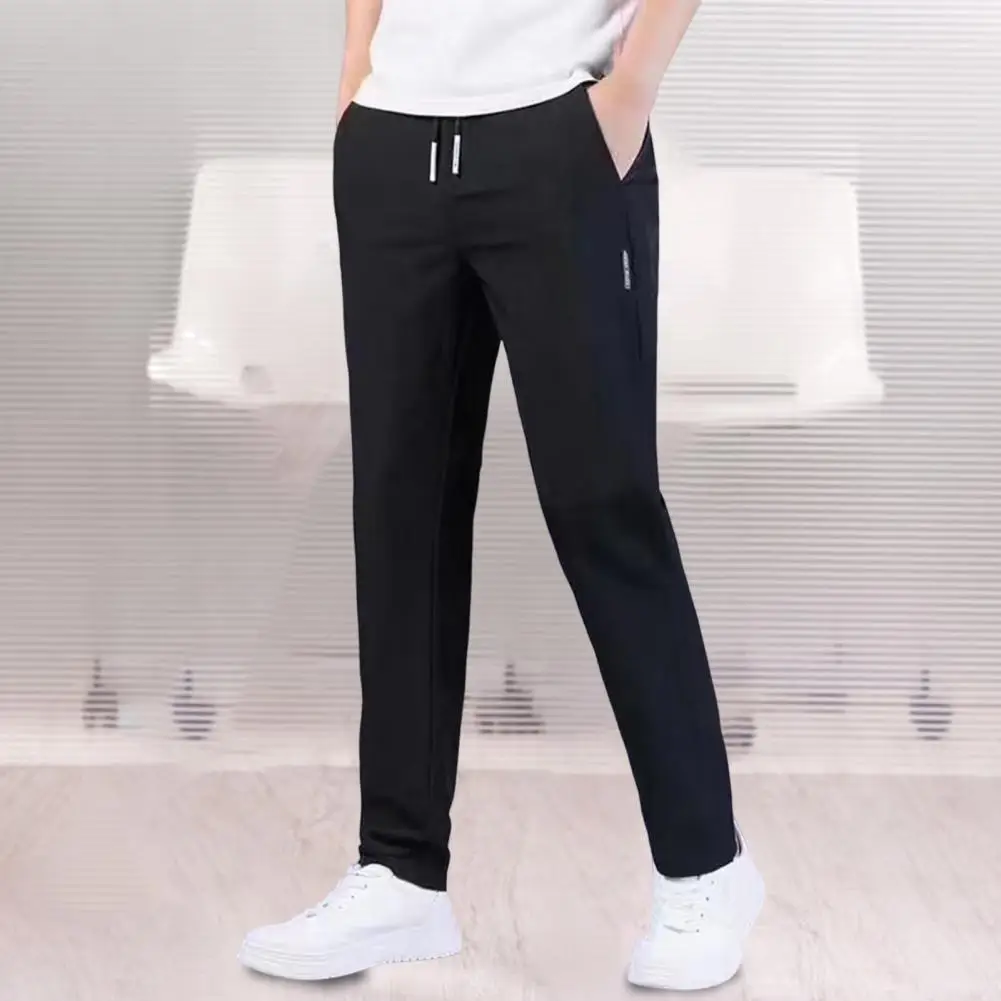 Популярные спортивные штаны, утепленные спортивные мужские тренировочные брюки со шнуровкой, брюки со средней талией, спортивные брюки