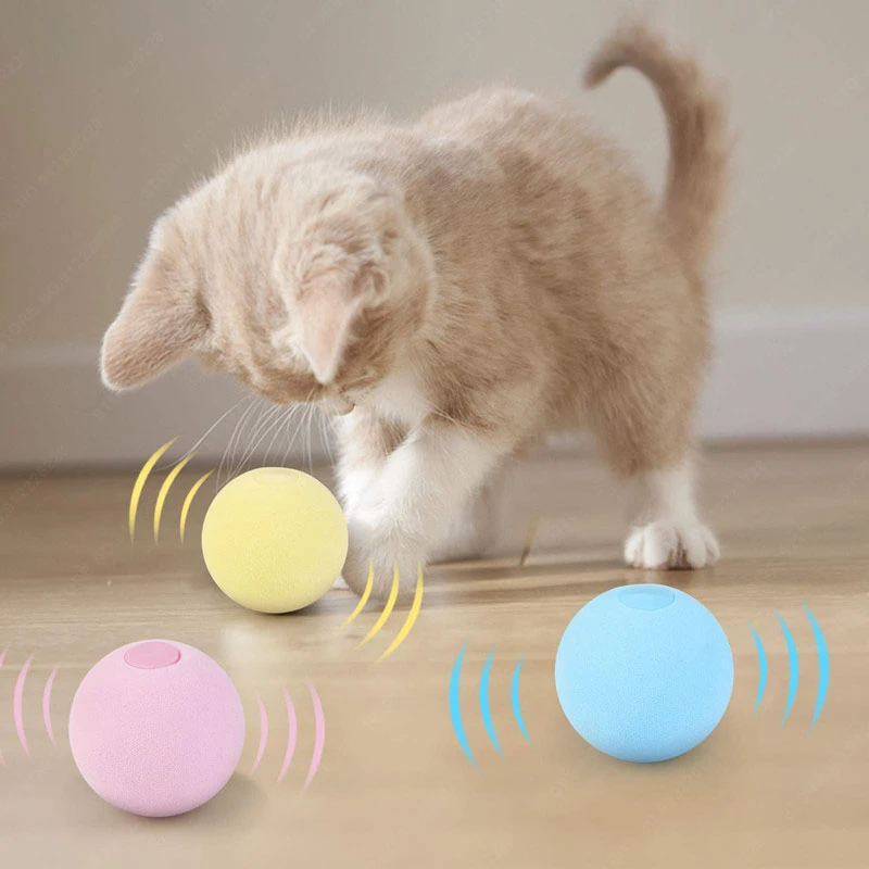 

Smart Cat Ball Toys Interactive Catnip Pets Playing Ball Cats Training Toy Pets Squeaky Supplies Products Toy Cats