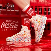 coca cola spring and autumn 2022 fashion new canvas shoes simple trend non slip breathable high top casual flat shoes
