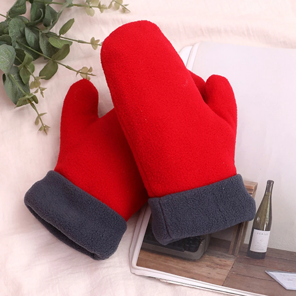 

Mitts Gloves 1 Pair Climbing Comfortable Cycling Men Mountain Bike Outdoor Polar Fleece Riding Thickened Unisex