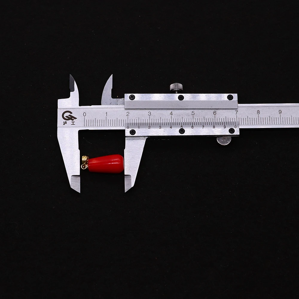 Маленькие бусины в форме слезы красный окрашенный Коралловый кулон 9x20 мм