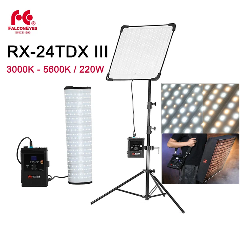 Фотография Falcon Eyes 220W светодиодный, портативная фотография светильник III, фотография Φ 3-го поколения, гибкая фотография с двойной строчкой с бусинами