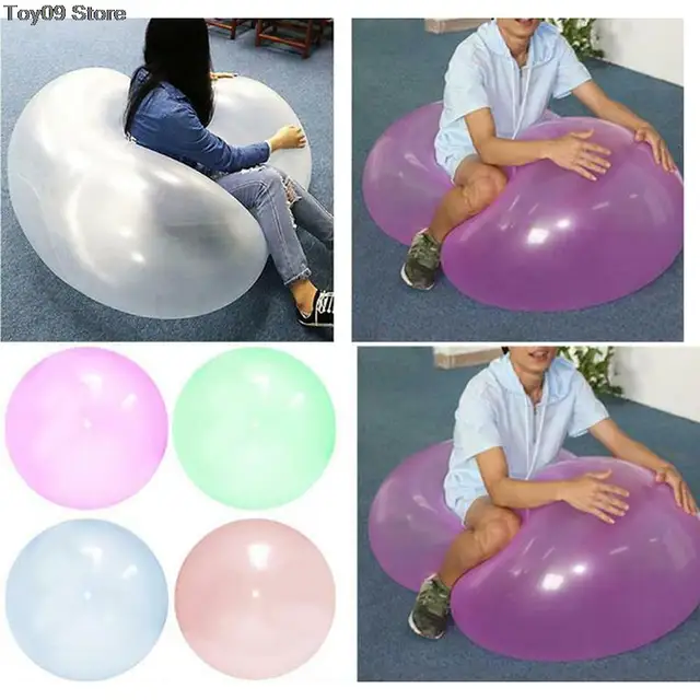 3 Size Kids Bubble Ball Balloon Indoor Outdoor Inflatable Ball Games Toys Soft Air Water Filled Bubble Ball Blow Up Balloon Toy 2