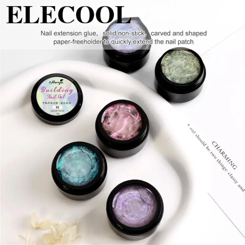 

Nail Enhancement Glue 5colors Non Stick Hand Non-toxic Easy To Extend Easy To Apply Diy Nails Phototherapy Glue High Quality